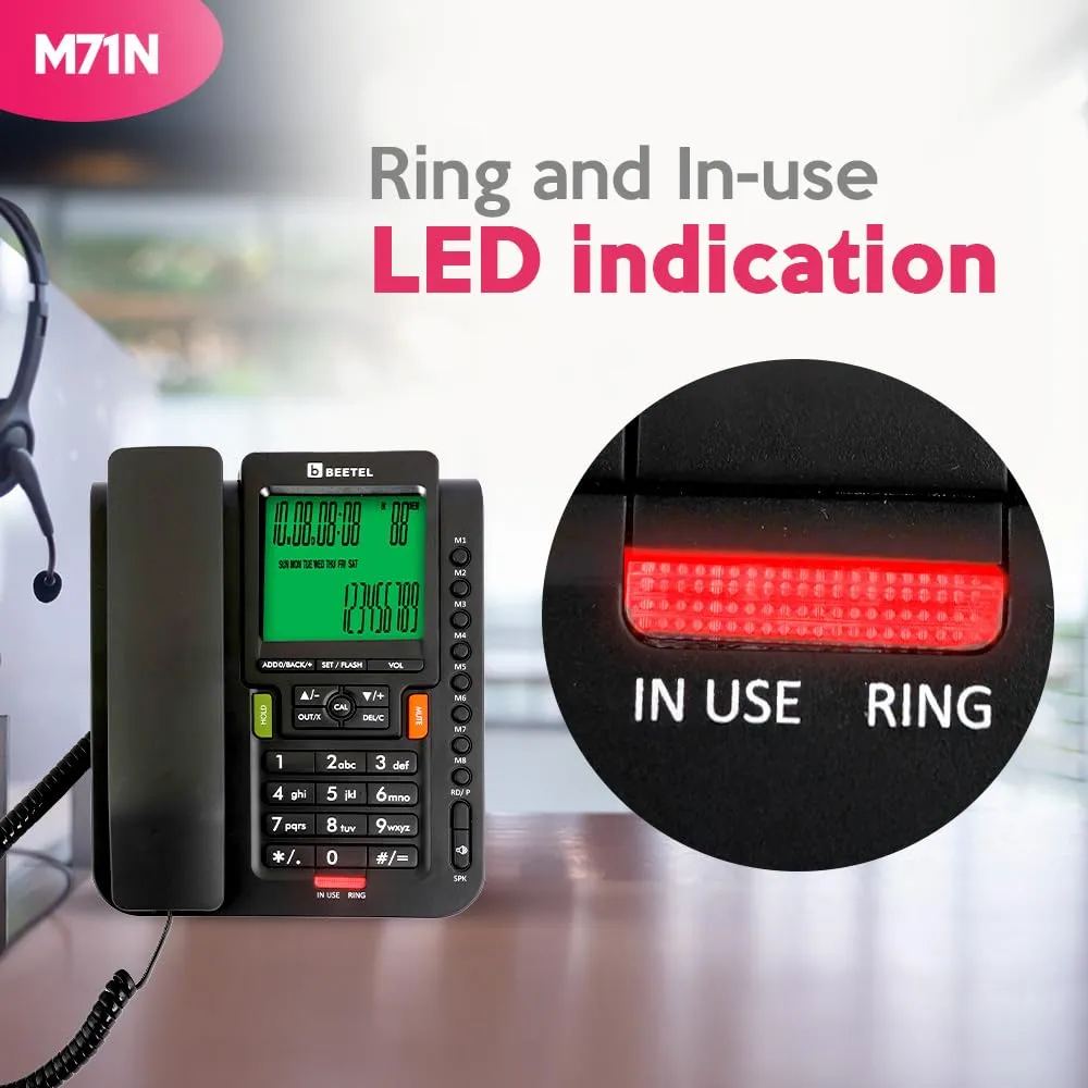 Beetel Wired  Telephone Set (Black) M71N view 4